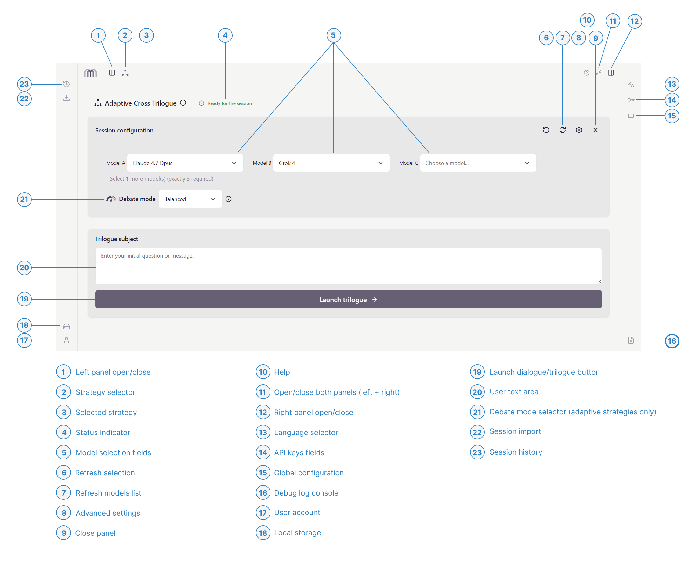 Session configuration view (EN)