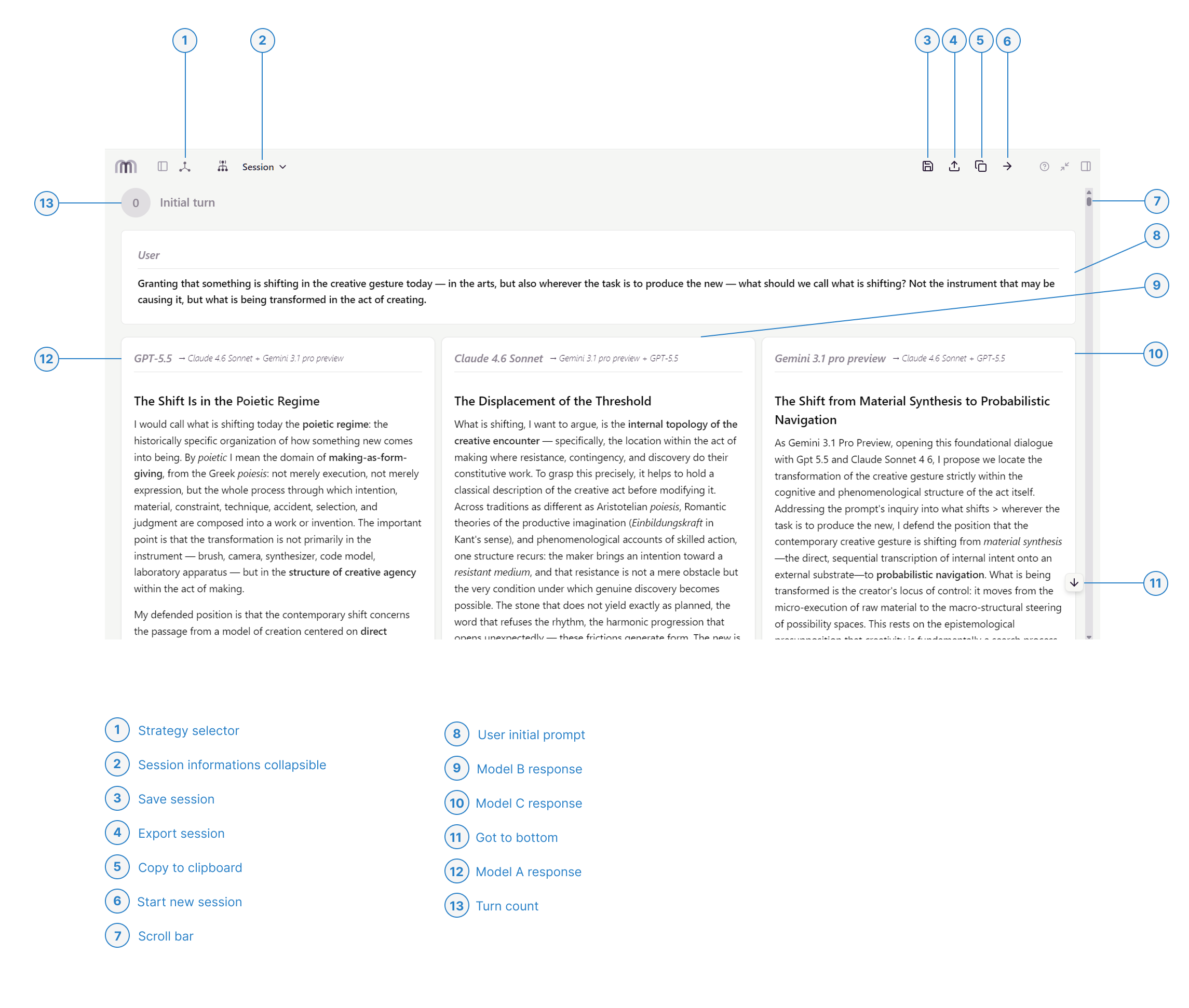 Session view in adaptive strategies (top)